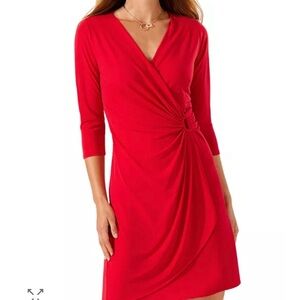 Tommy Bahama Vibrant Red Long Sleeve Dress